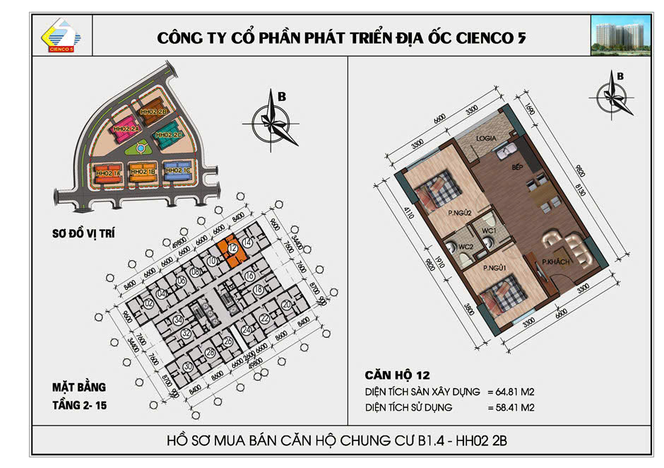 Chính Chủ Gửi Bán Căn 65m² – 2 Ngủ 2wc – View Trực Diện Hồ Thanh Hà